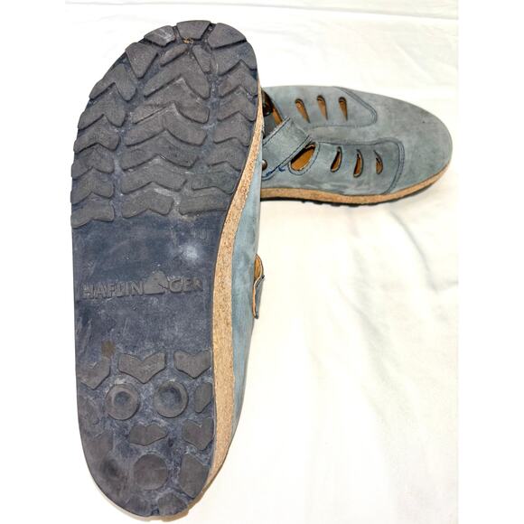 Haflinger Women's Leather Buckle Slip-on Clogs Mules Grey, Size 40 - Picture 4 of 4